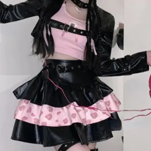 Ballet Brawler     Goth  Sweater, Top, and Skirt  Complete Set Dark Academia Kawaii Academia Y2K Cottagecore Coquette Fairycore Dollette Princesscore Bottoms