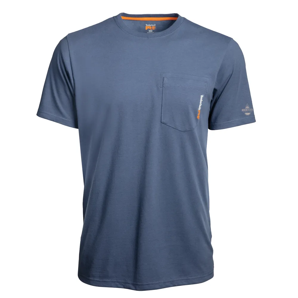BASE PLATE BLENDED SHORT SLEEVE T-SHIRT - 432-Vintage Indigo | Timberland PRO TB0A1HNS