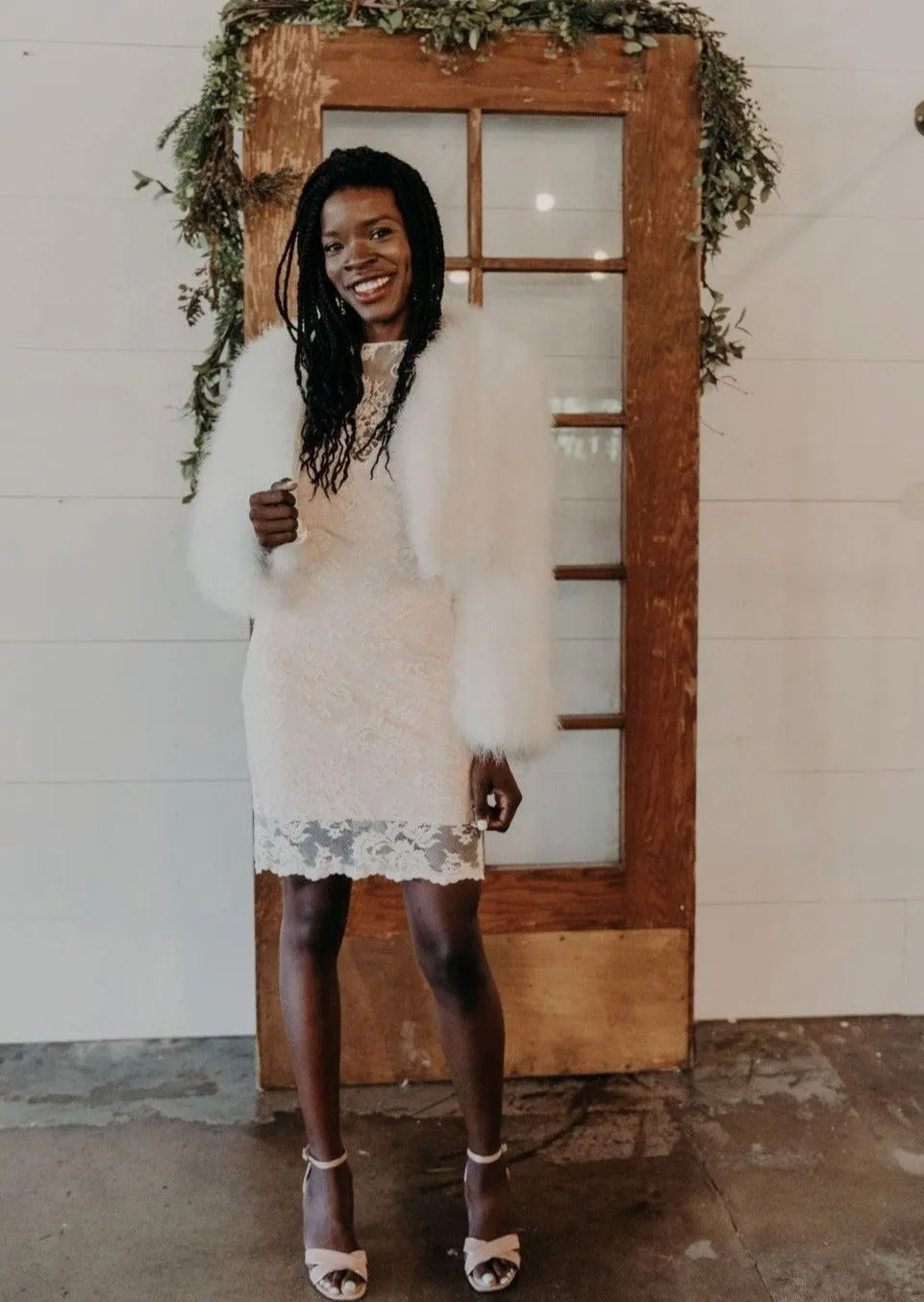 Blush Lace and Beaded Bodycon