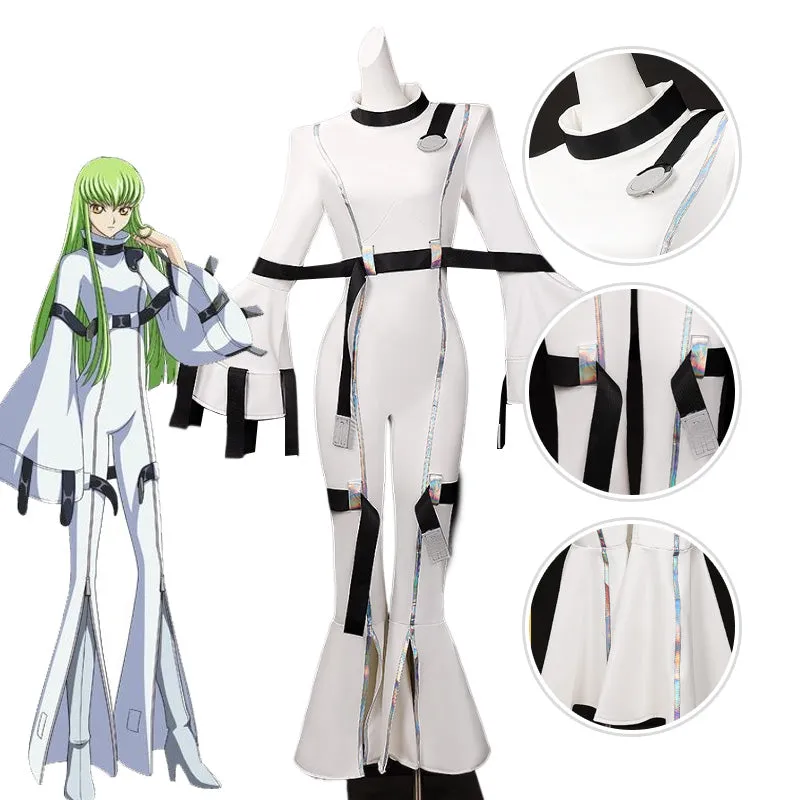 Code Geass C.C. White Restraint Cosplay Costume