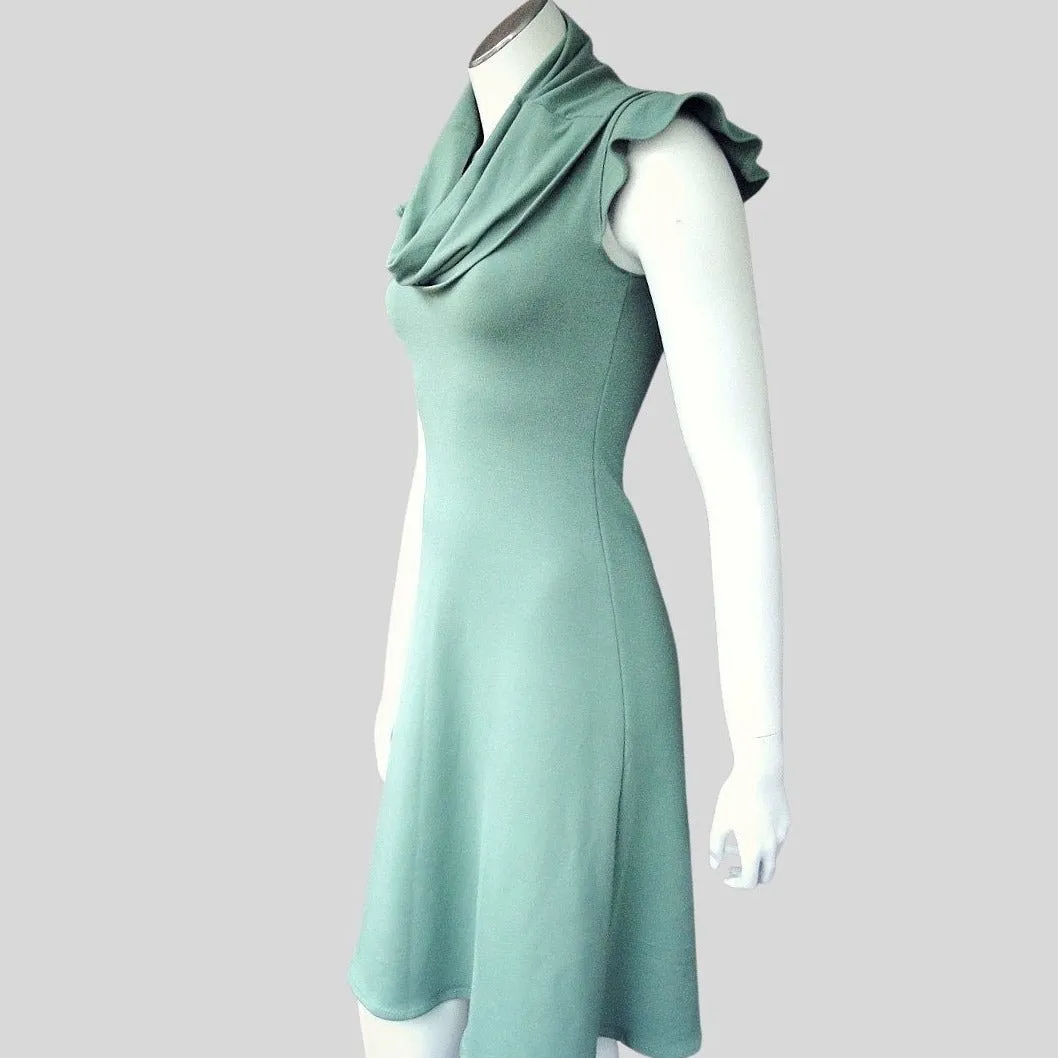 Cowl neck women's dress