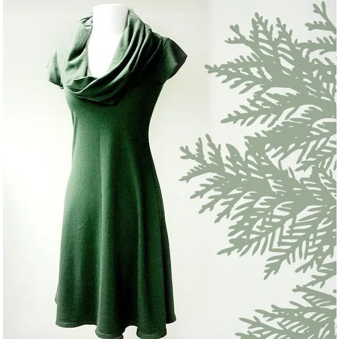 Cowl neck women's dress