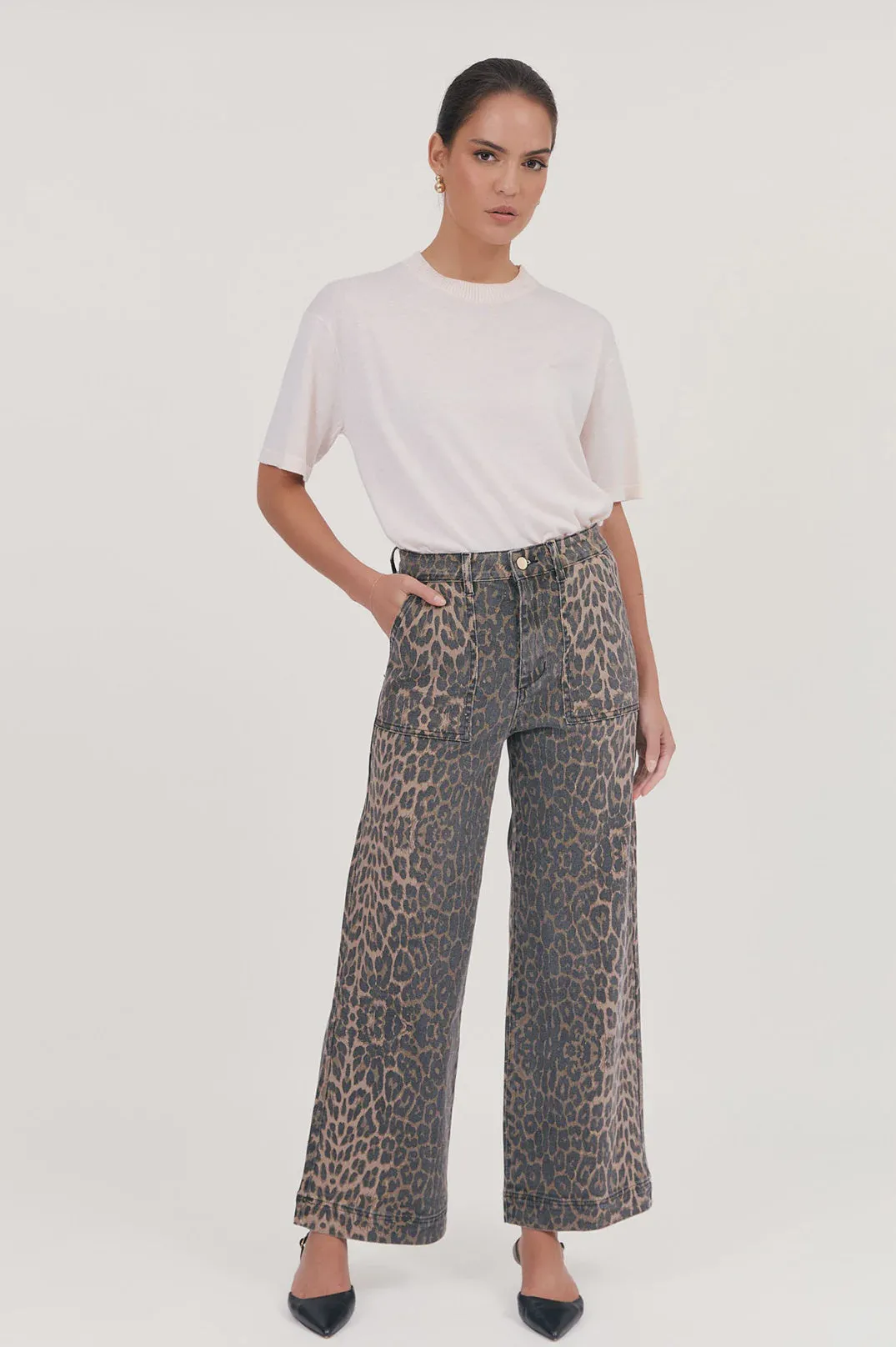 Evie Leopard Print Jean