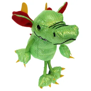 Green dragon finger puppet