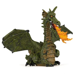 Green Winged Dragon With Flame; The Enchanted World (Papo)