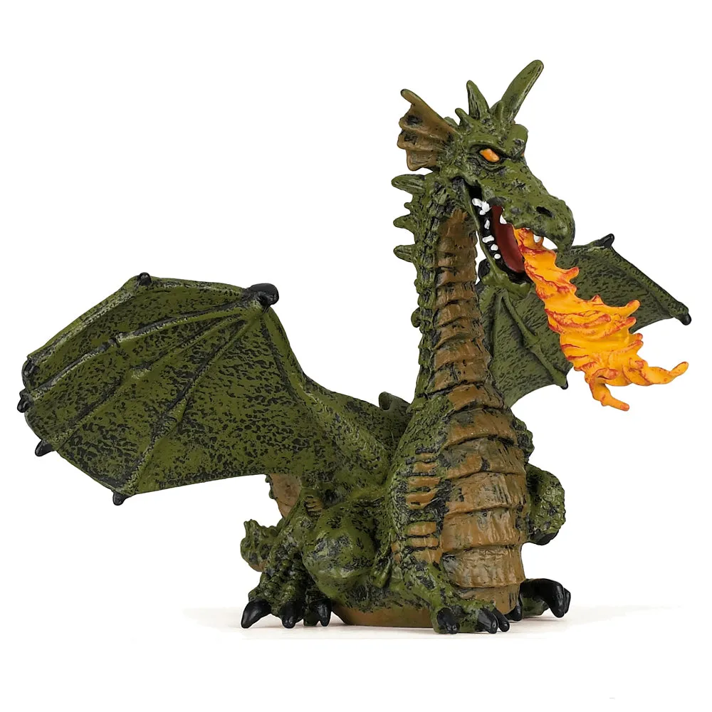 Green Winged Dragon With Flame; The Enchanted World (Papo)