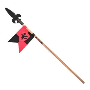Medieval Halberd - Red and Black