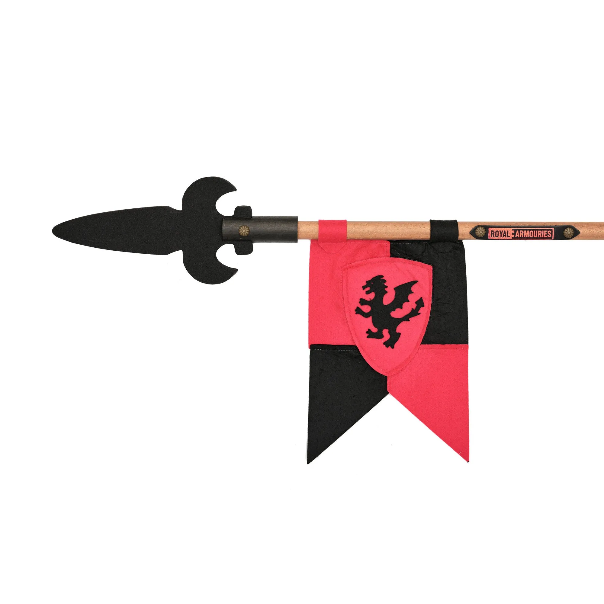 Medieval Halberd - Red and Black
