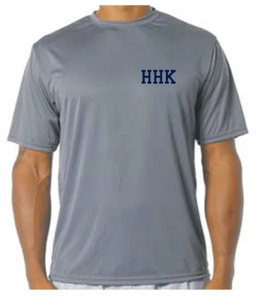 MOISTURE WICKING T-Shirt <br>GRAPHITE with NAVY INK