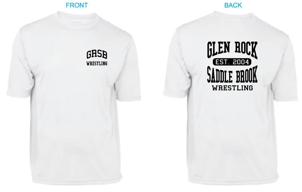 MOISTURE WICKING T-Shirt <br>WHITE with BLACK INK