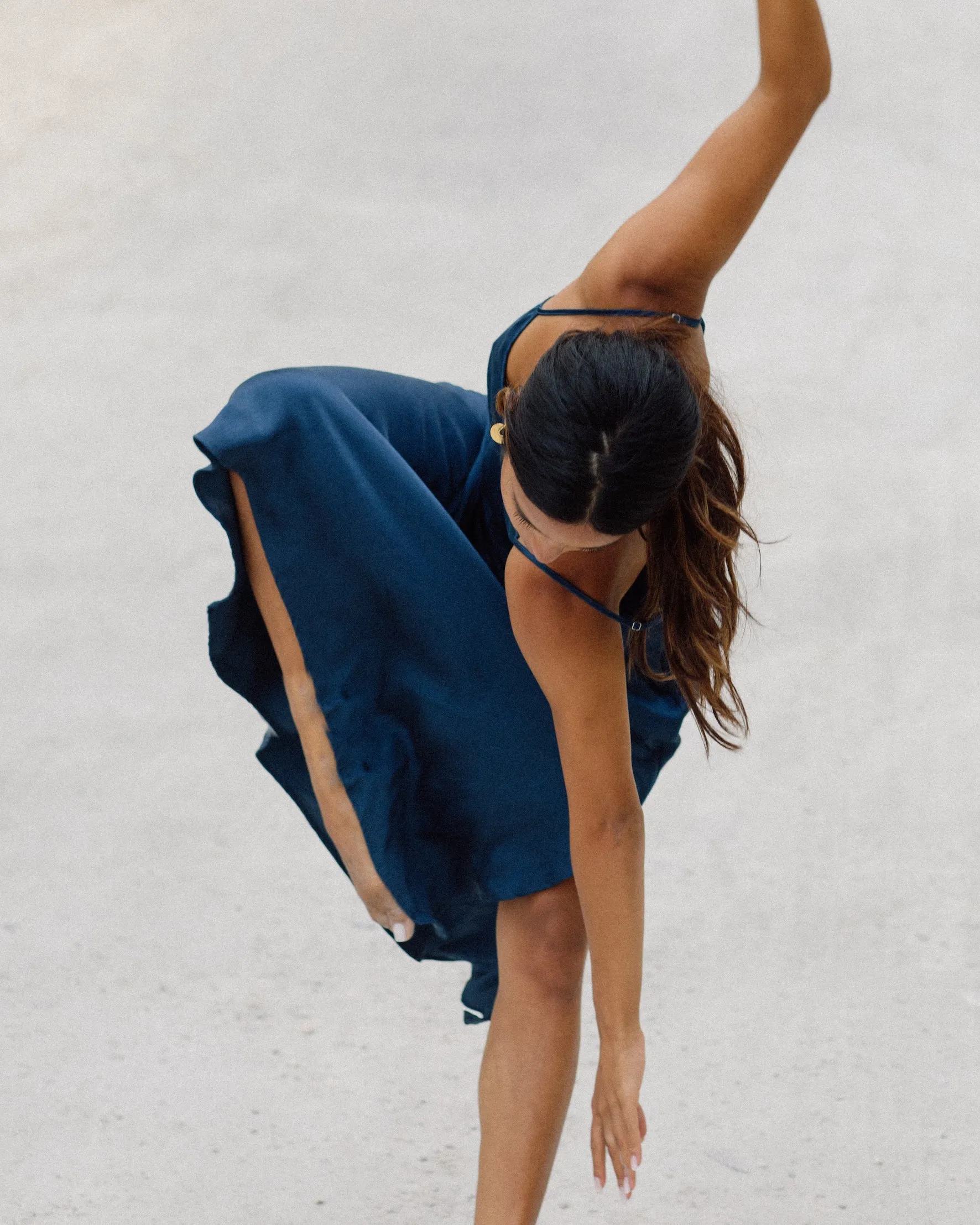 Scarlette Silk Dress - Indigo