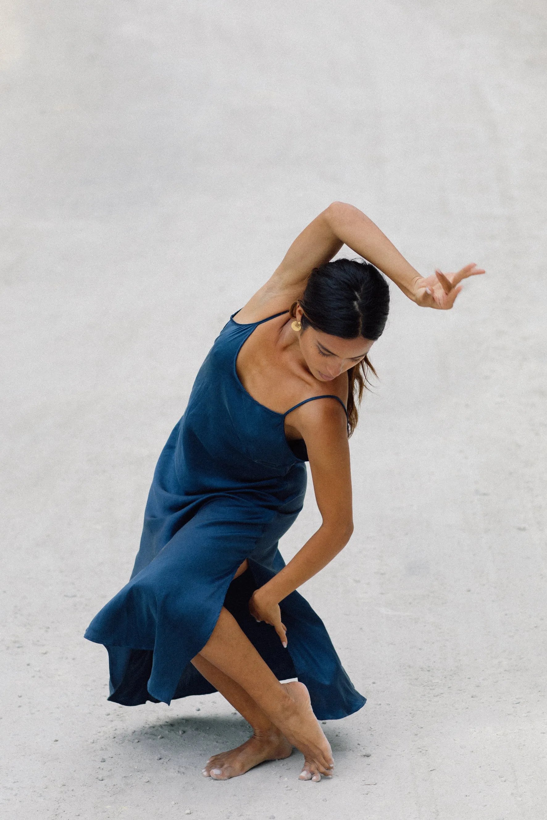 Scarlette Silk Dress - Indigo