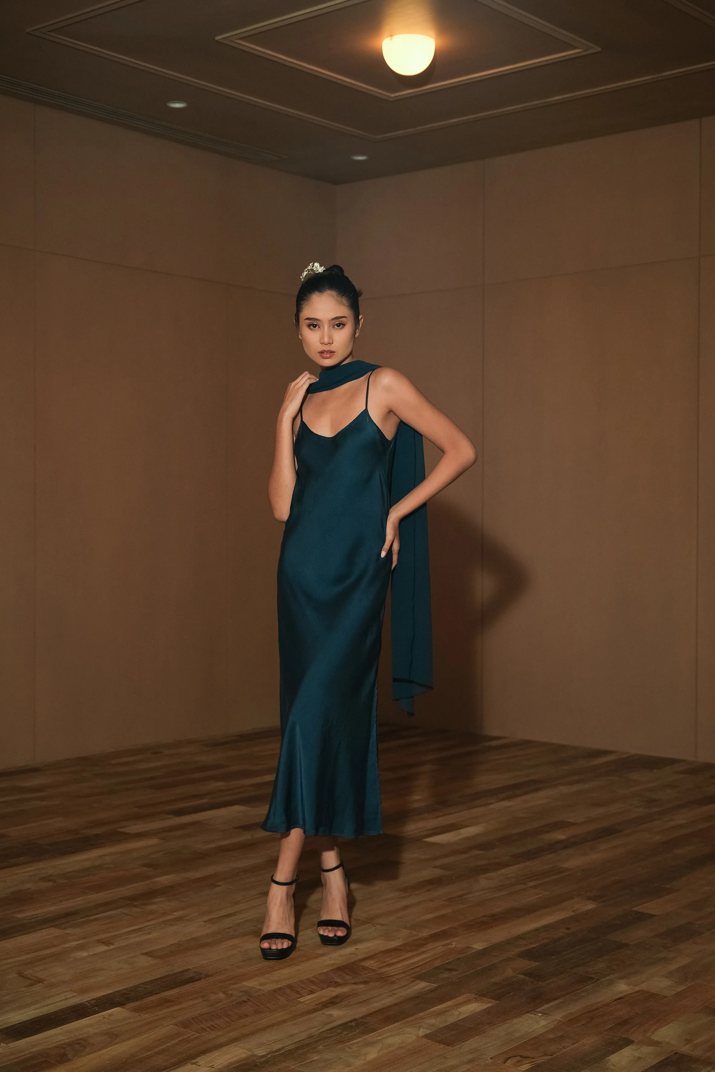 Scarlette Silk Dress - Indigo