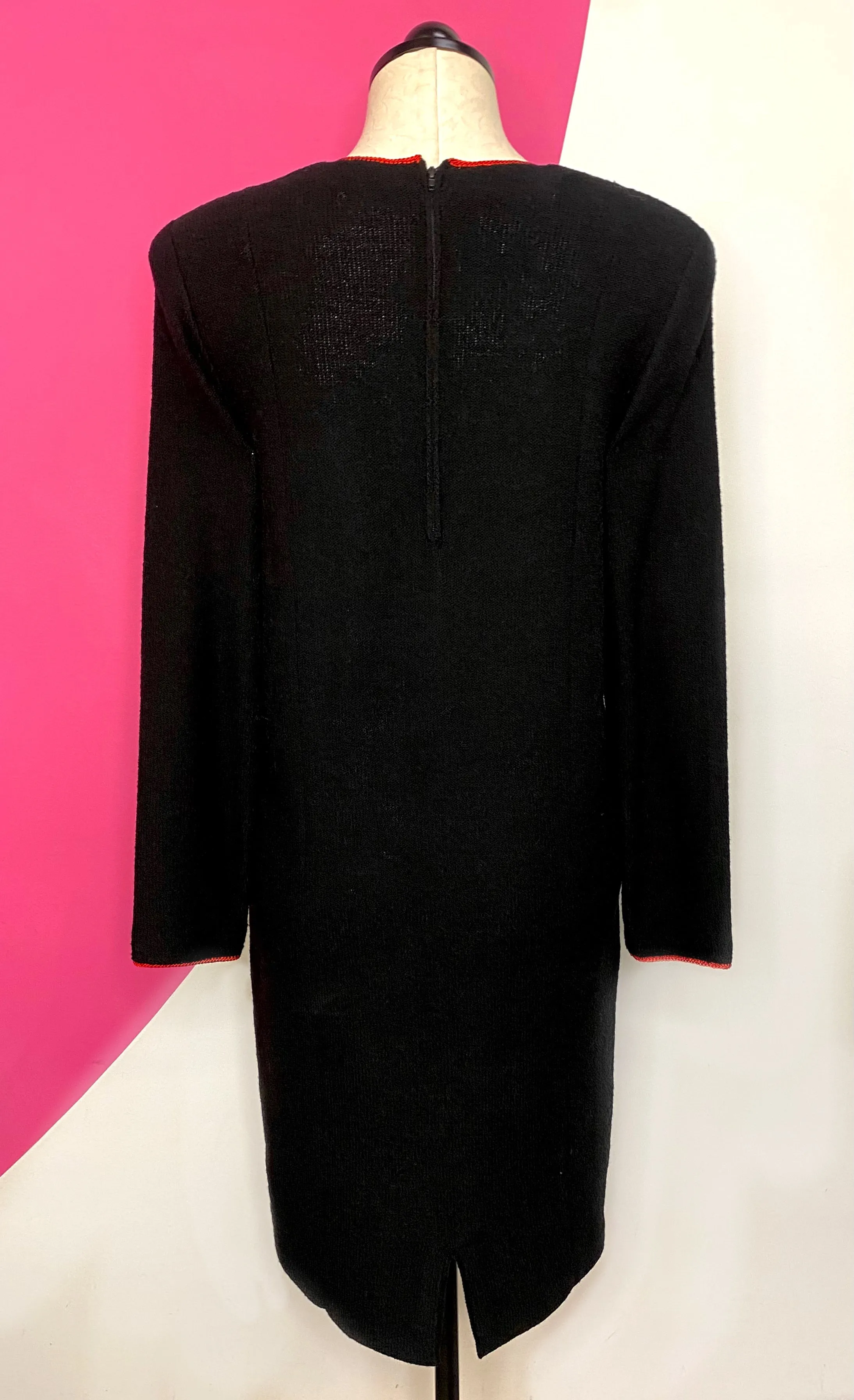 VINTAGE STEVE FABRIKANT WOOL KNIT DRESS - 10